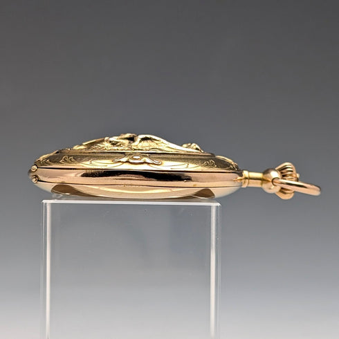 1913年左右 Zenith 懷錶 龍浮雕雕刻 K18金 獵人式錶殼 運作良好